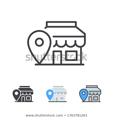 Сток-фото: Store Location Icon Flat Design