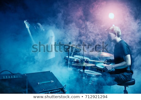 Сток-фото: Male Drummer Performing In Nightclub