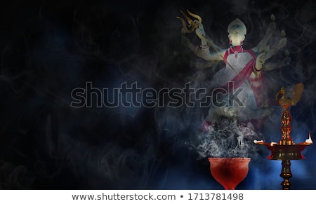 Stock fotó: Goddess Durga In Subho Bijoya Happy Dussehra Background