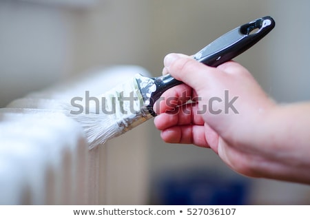 Stock photo: Painter Decorator Holding Paintbrush