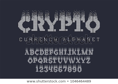 Stok fotoğraf: Bitcoin Font Cryptocurrency Alphabet Web Money Letter Vector