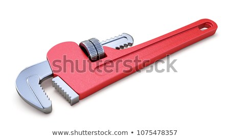 Сток-фото: Pipe Wrench Side View 3d