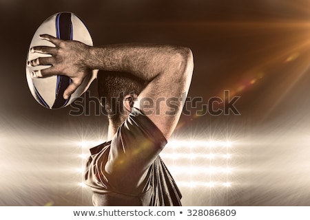 [[stock_photo]]: Composite Image Of Rugby Player About To Throw A Rugby Ball