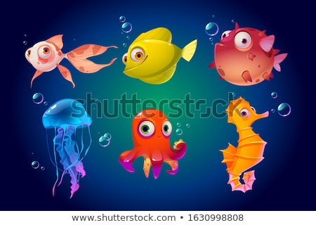 Foto stock: Fish Creature Illustration