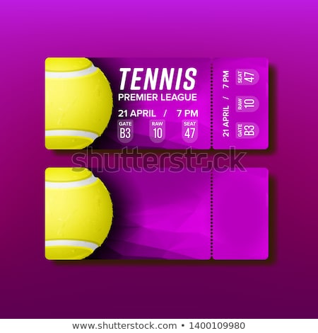 [[stock_photo]]: Ticket With Tear Off Coupon Visit Tennis Vector