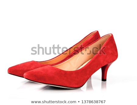 Foto stock: Woman In The Red Heels Boots