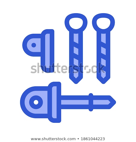 Stock photo: Belay Rappel Alpinism Sport Equipment Vector Icon