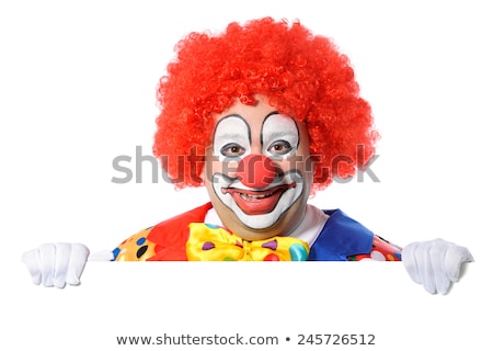 Stock fotó: Clown With Chalkboard