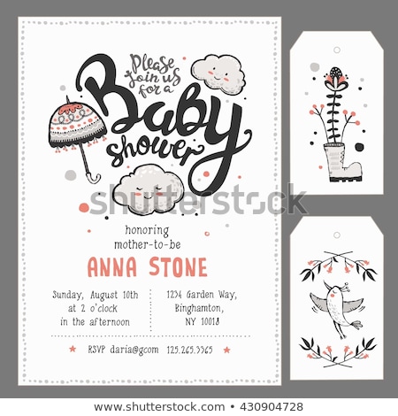 Stok fotoğraf: Baby Shower Announcement