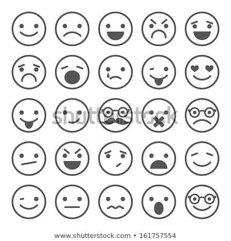 Сток-фото: Vector Emotional Face Icons