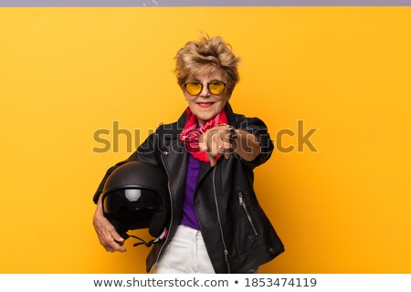 Stock foto: Mature Woman Pointing Towards Camera