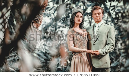 [[stock_photo]]: Gorgeous Lady In Long Evening Dress And With Tiara On A Head