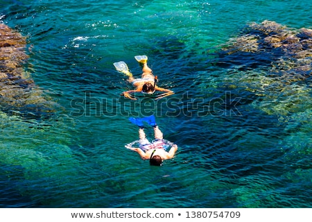 Stok fotoğraf: Snorkeling In Mediterranean Sea France
