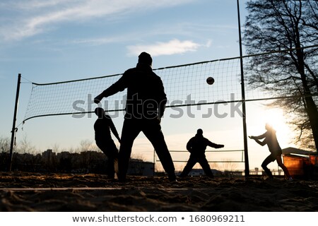 Stok fotoğraf: Volleyball At Sunset