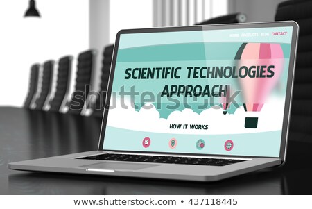 Zdjęcia stock: Scientific Technologies Approach On Laptop In Meeting Room