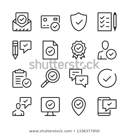 ストックフォト: Approved Collection Elements Vector Icons Set