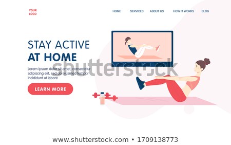 Foto stock: Online It Courses Concept Landing Page