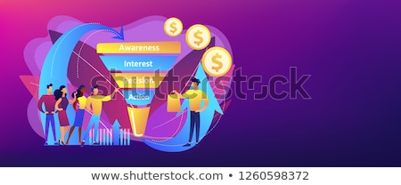 Сток-фото: Sales Funnel Management Concept Banner Header