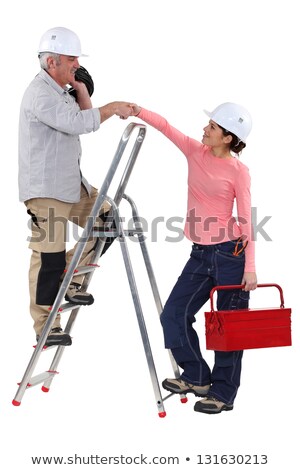 Stock photo: Experienced Tradesman Meeting His New Apprentice For The First Time