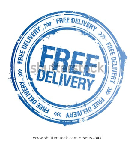Foto stock: Free Delivery Rubber Stamp