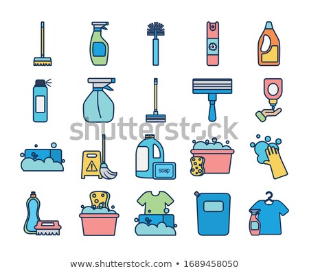 Stock photo: Set Of Tools Over A White Background