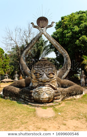 Zdjęcia stock: Mythology And Religious Statues At Wat Xieng Khuan Buddha Park