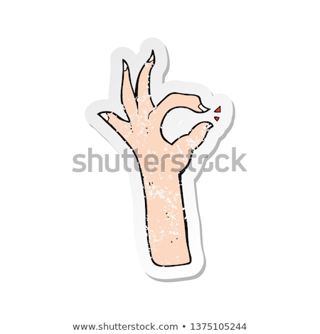 Cartoon Most Excellent Hand Gesture Zdjęcia stock © lineartestpilot