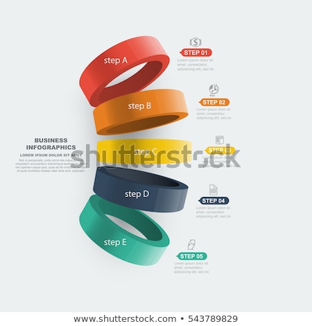 Stockfoto: Modern Vector Abstract 3d Ring Infographic Elements