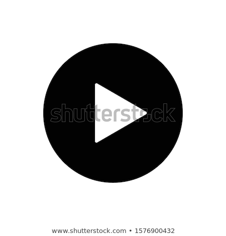 Stok fotoğraf: Web Icon With Play Arrow Sign In Black Circle