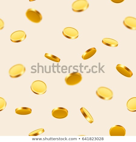 Stock photo: Seamless Pattern Gold Coins Vector Illustration
