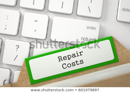 Foto stock: Card File With Inscription Repair 3d