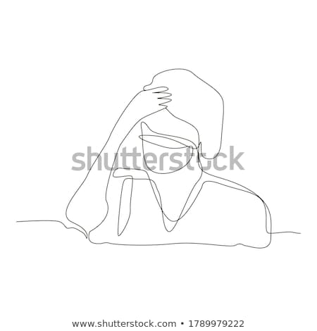 Stock photo: A Doctor Holding His Hand Over His Face