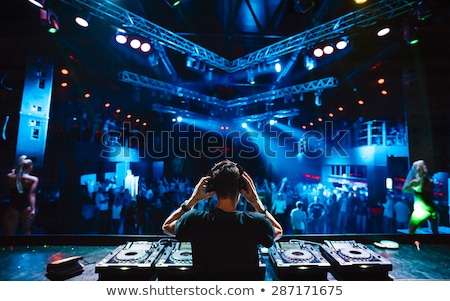 Stock fotó: Man Party Lights Headphone