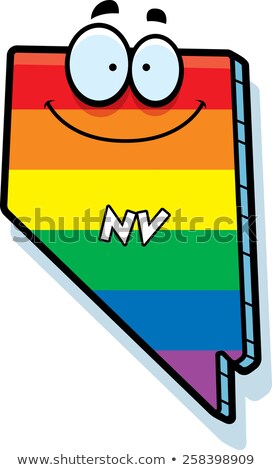 Foto stock: Cartoon Nevada Gay Marriage