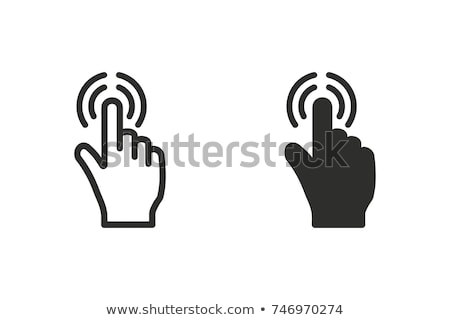 Stockfoto: Hand Touching Apps