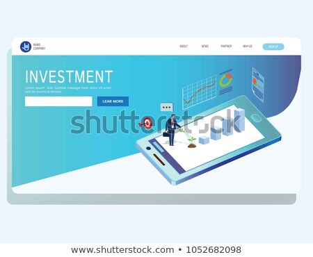 Foto stock: Cash Savings Isometric 3d Banner Header