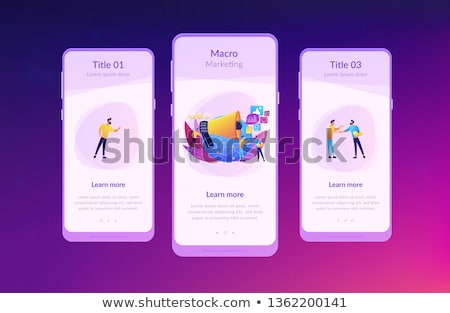 Foto stock: Macromarketing App Interface Template