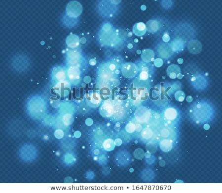 Stockfoto: Sparkling Cloud Bokeh Effect Glow Sparks Classic Blue Color Abstract Backdrop On Tramsparent