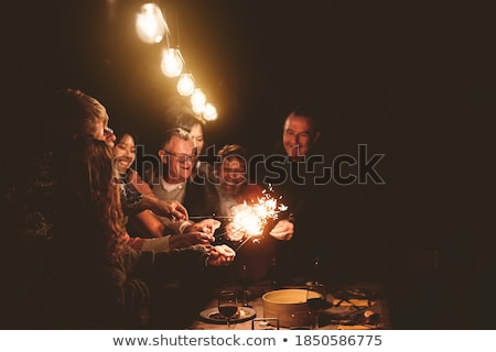 Foto stock: Sparkler On Holiday