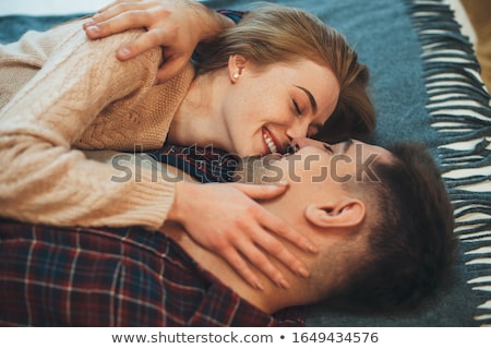 Zdjęcia stock: Intimate Young Couple During Foreplay