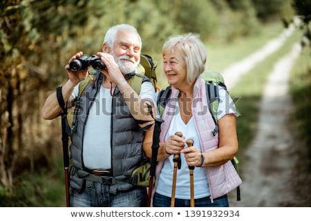 Stock fotó: Older Man With Binoculars