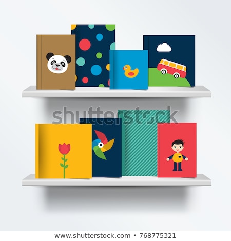 Stock photo: Ebook And Books In Front Of Illustration Design