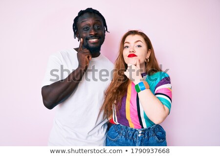 Foto d'archivio: Great Blackportrait Of Serious Couple