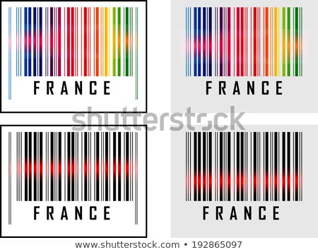 Foto stock: Bar Code Icon And Red Laser Sensor Beam