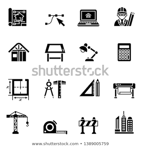 Foto stock: Flat Architecture Icons