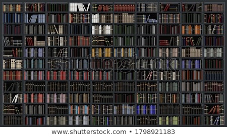 Foto stock: Bookshelf With Many Books