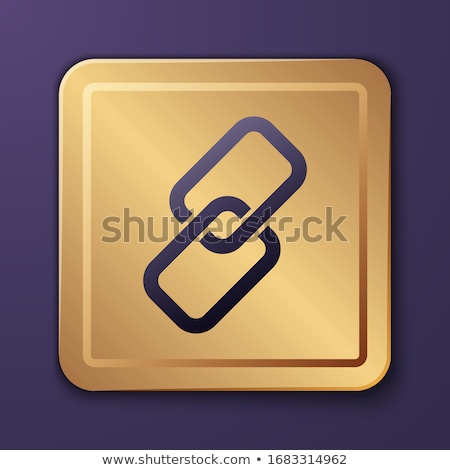 Stockfoto: Protected Link Purple Vector Icon Button