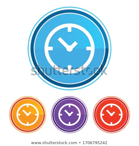 Stock photo: Numbers Counting Orange Vector Button Icon Design Set