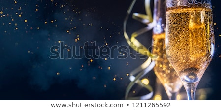 Stock foto: New Year Fireworks And Champagne