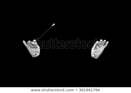 Stock foto: Magician Hands With Magic Wand Showing Trick